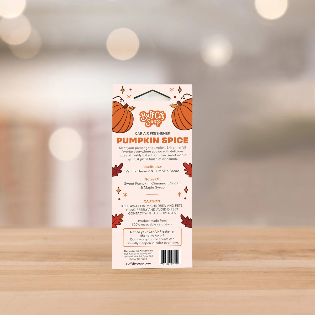 Pumpkin Spice 2-Pack Car Air Freshener